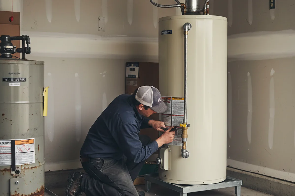 Water heater and shutoff valve replacement in Skidmore